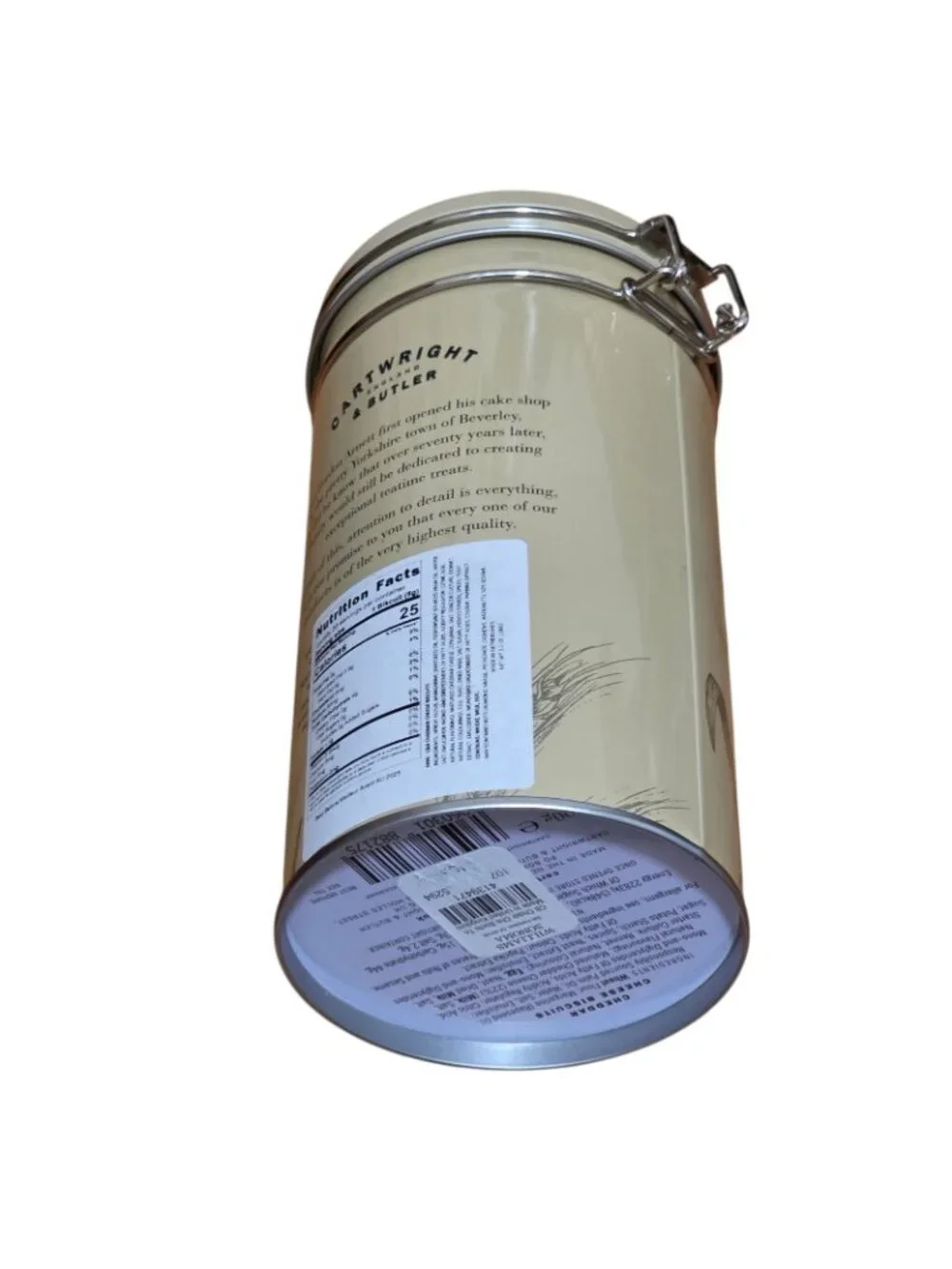 Cartwright & Butler Cheddar Cheese Biscuits Empty Tin 3.5